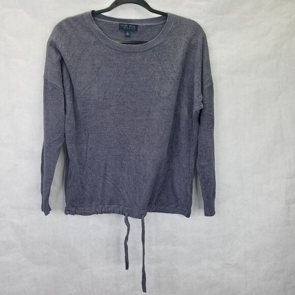 Barefoot Dreams Sweater M CozyChic Ultra Lite Slouchy Pullover Lounge Grey Purpl - Picture 1 of 13